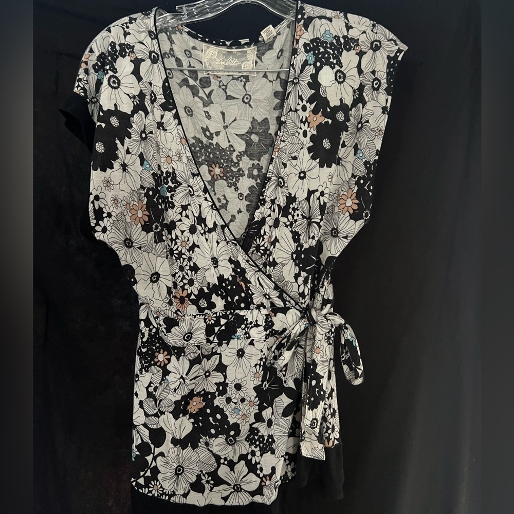 Black and White Deletta blouse from Anthropologie